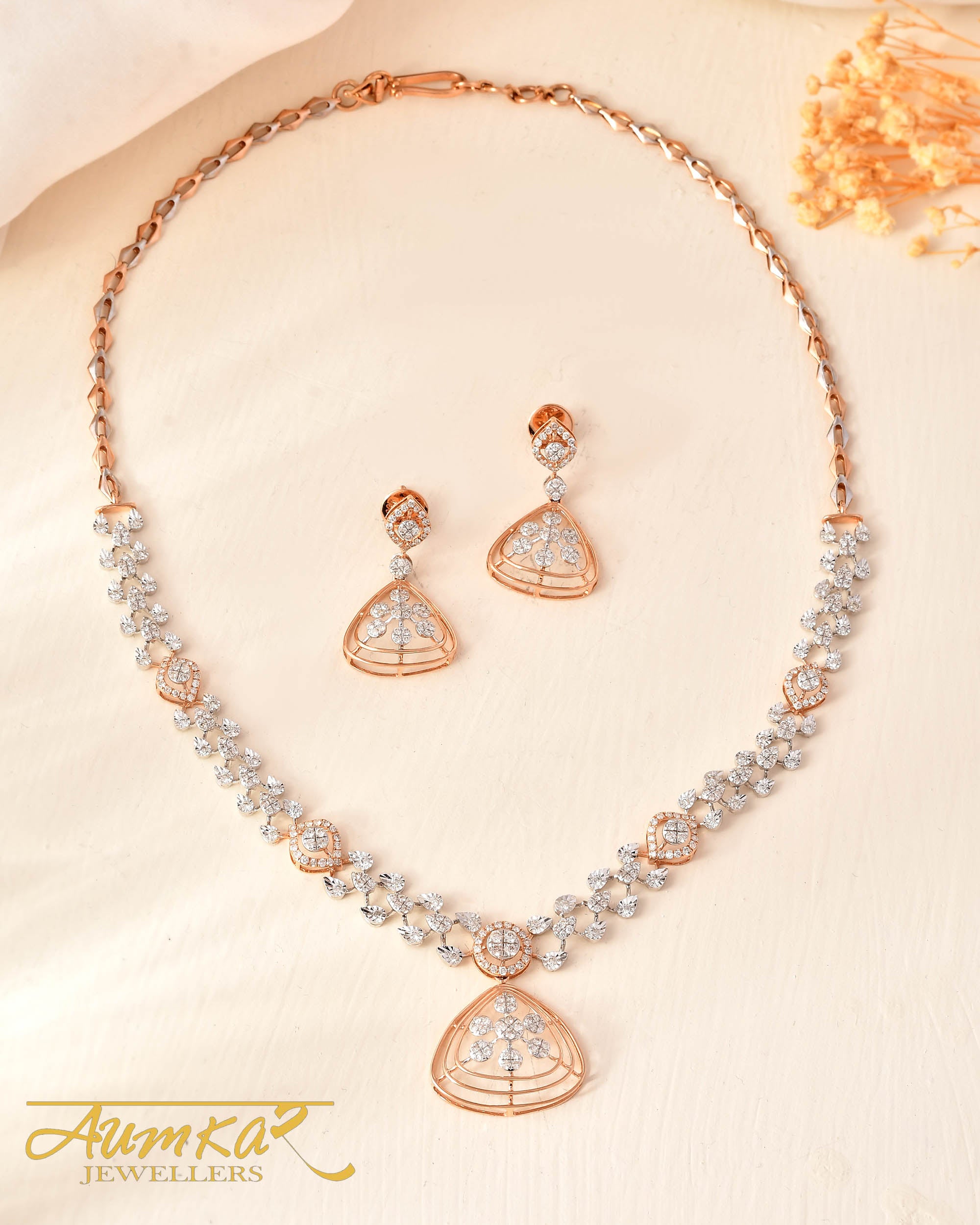 Eternal Elegance: Full-Diamond Designer Necklace For Functions And Celebrations